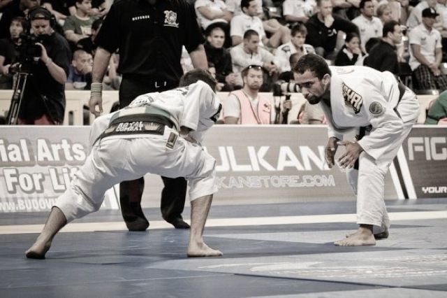 Saisie debout en compétition de jiu-jitsu